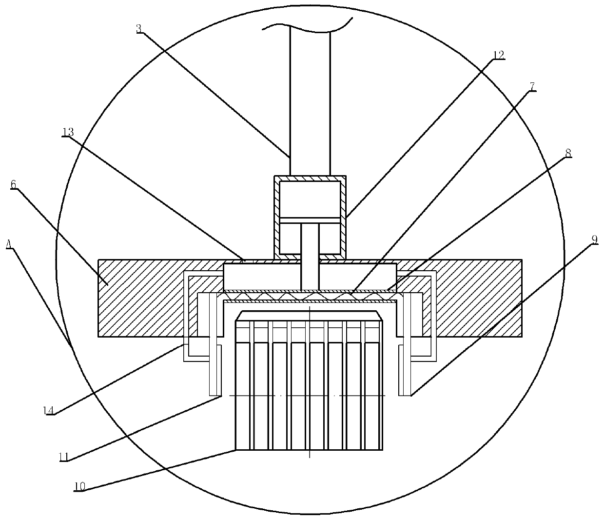 Unloading device for automatic visual inspection system of motor commutator