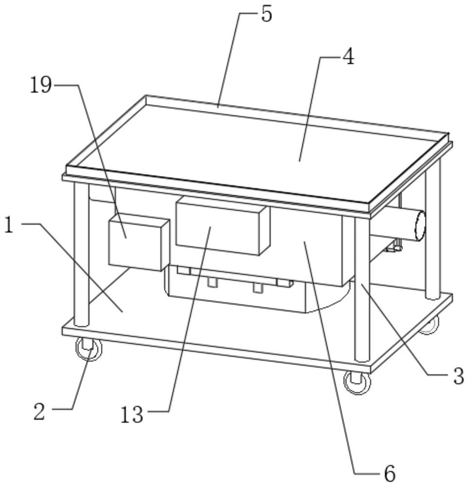 Hematology department nursing treatment trolley with multiple disinfection functions