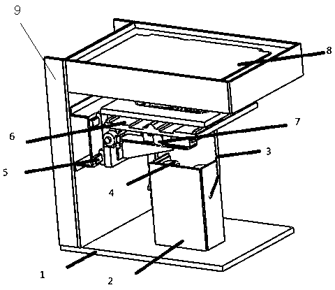 Glasses parameter automatic detection device with laterally-arranged middle separation mechanism