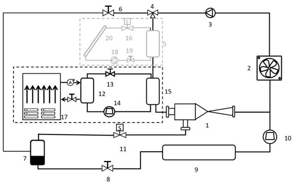 Low-grade thermal compound driving refrigerating system for large data center