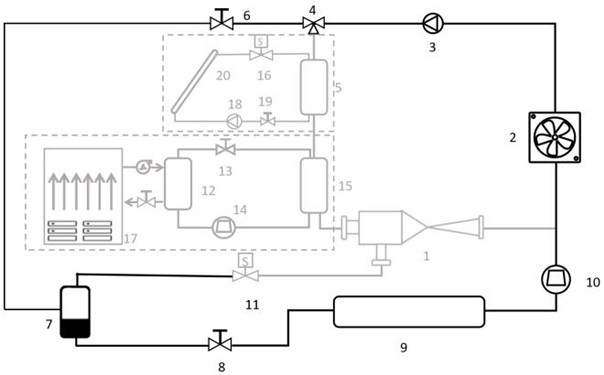 Low-grade thermal compound driving refrigerating system for large data center