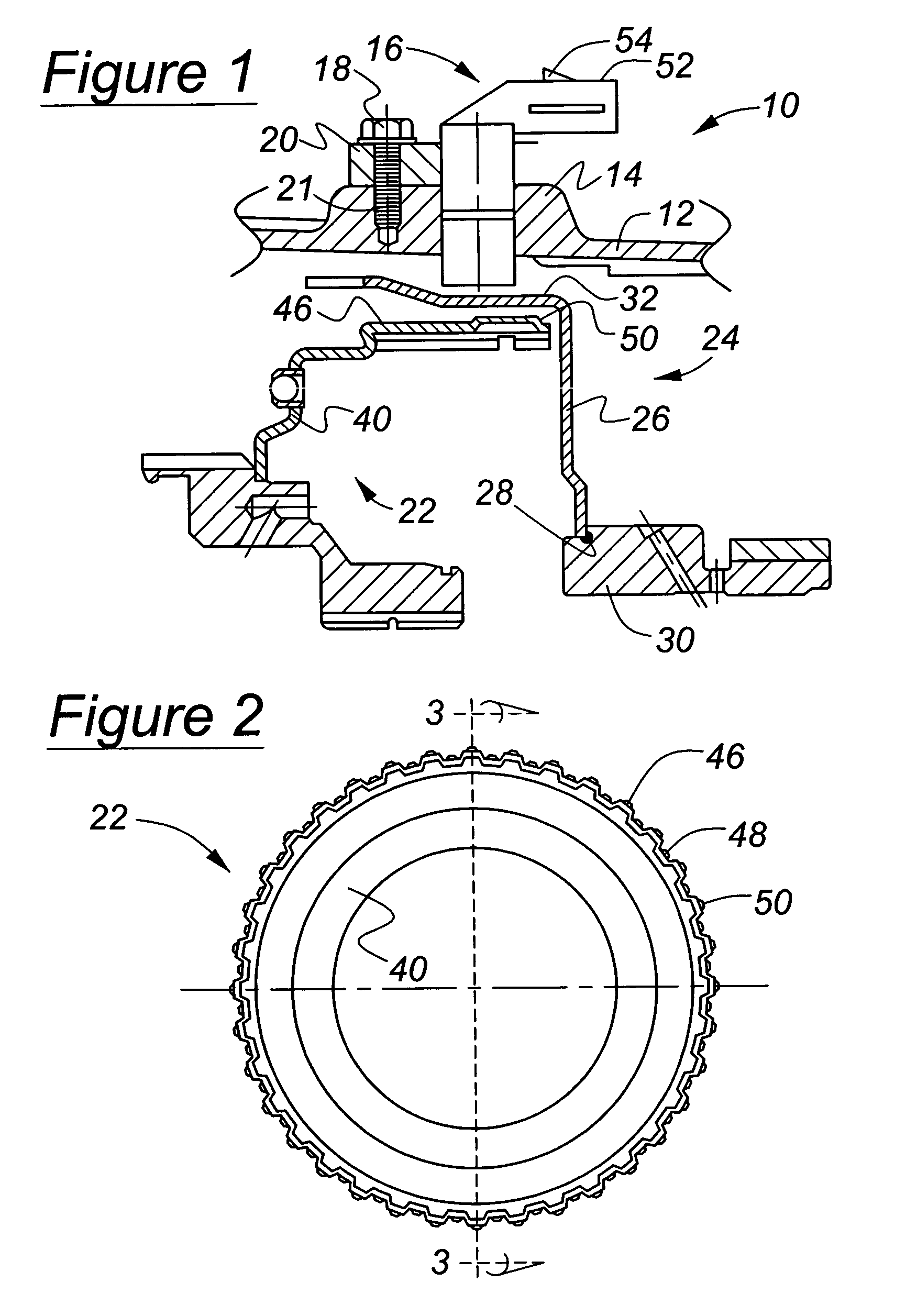 Sensing an operating parameter of a target concealed from a sensor by an interposed component