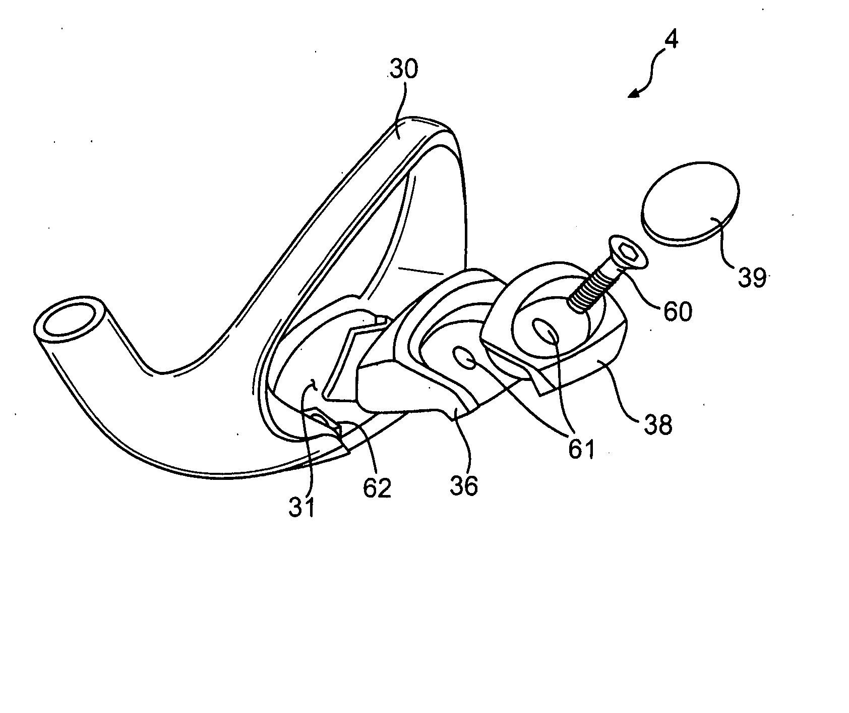 Multi-piece golf club head with improved inertia