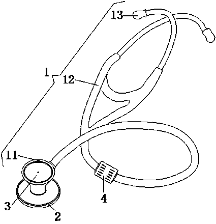 Heatable thermostatic recording stethoscope