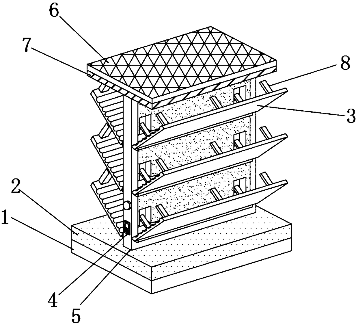 Pipe rack convenient to transport for civil engineering