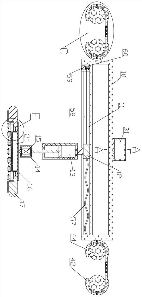 A large truck unloading auxiliary device