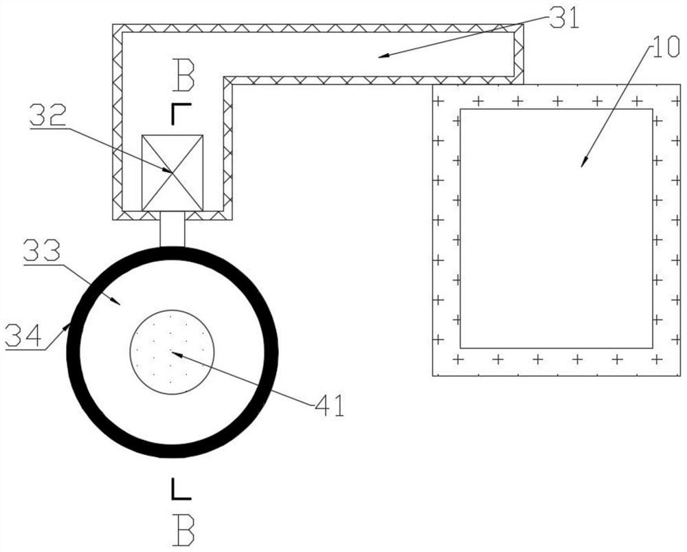 A large truck unloading auxiliary device