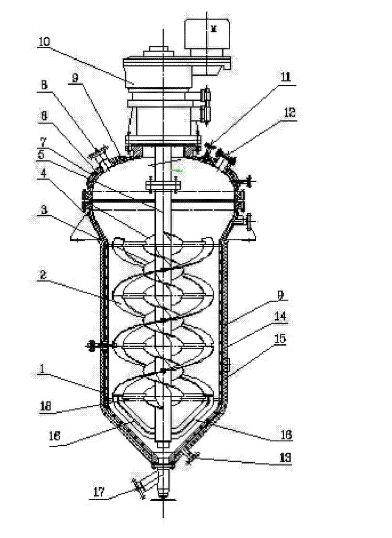 Macromolecular material polymerization reaction kettle