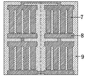 High-power COB-packaged LED structure and wafer-level manufacturing process thereof