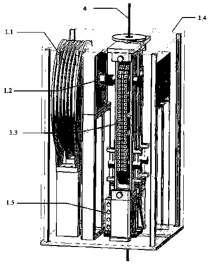 Holding pole traction type integrated pumping unit