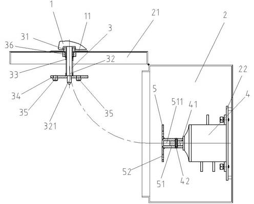 Combination switch control clutch device of power distribution cabinet