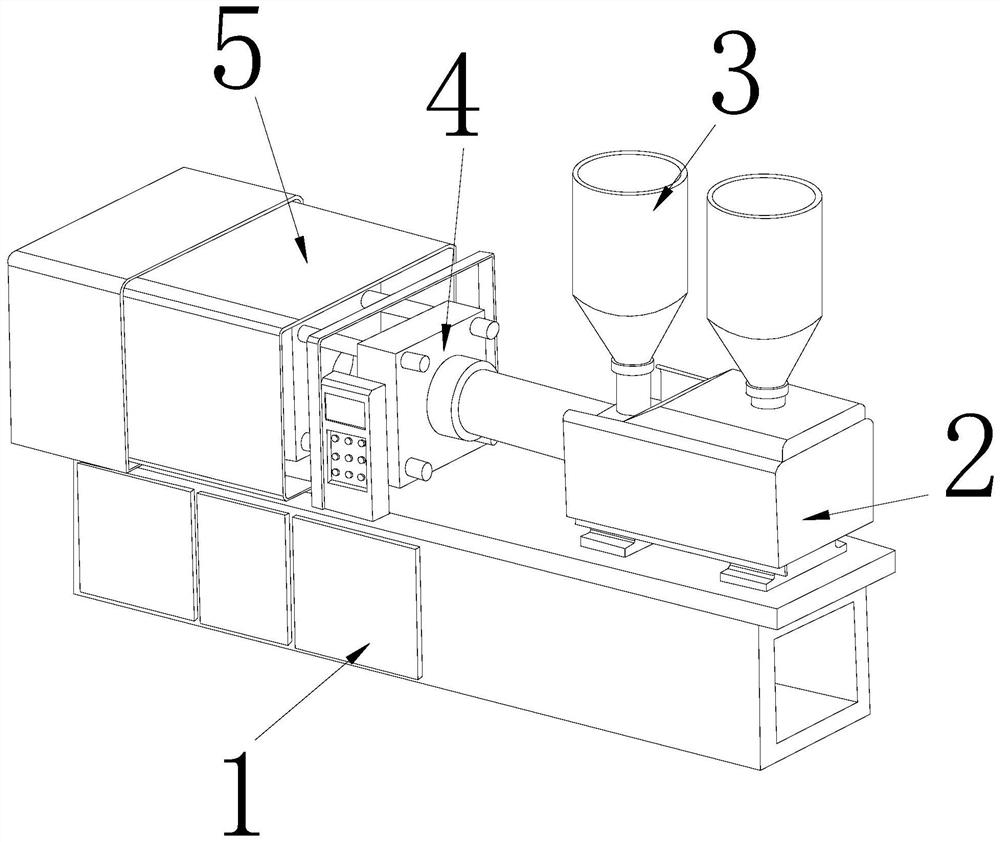 Double-stage injection type brush handle injection molding equipment