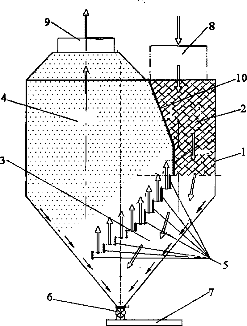 Waste gas-dust separator for cement kiln head and waste gas-dust separation method thereof