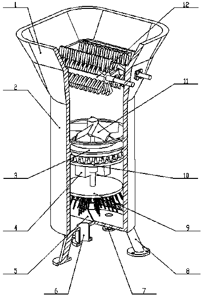 Powdering and then grinding type pulping equipment