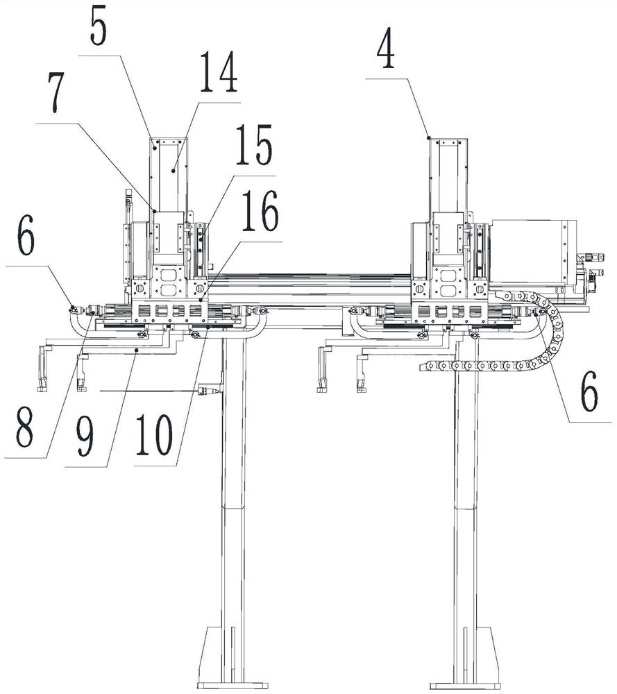 Automatic grabbing device for axle housing waste