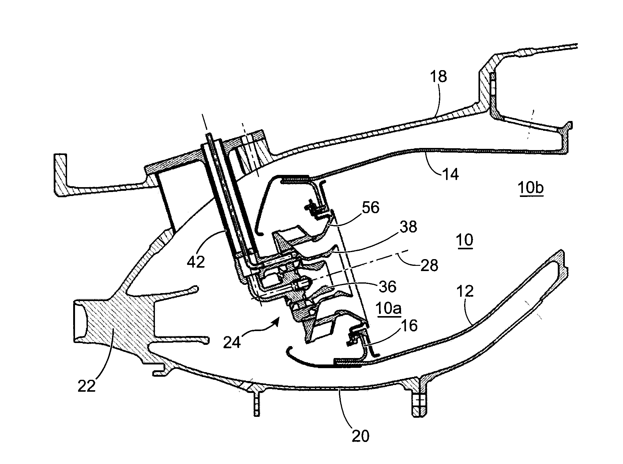 Injection system for a turbomachine combustion chamber, including air injection means improving the air-fuel mixture