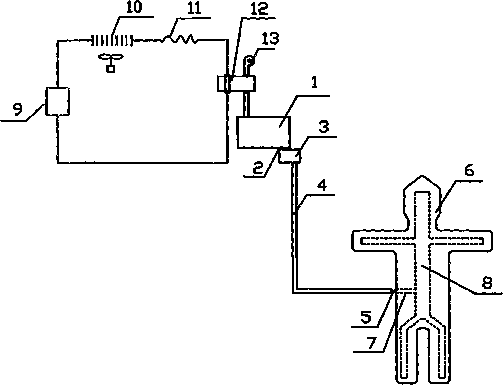 Control and energy saving air conditioning suit system of human body microenvironment