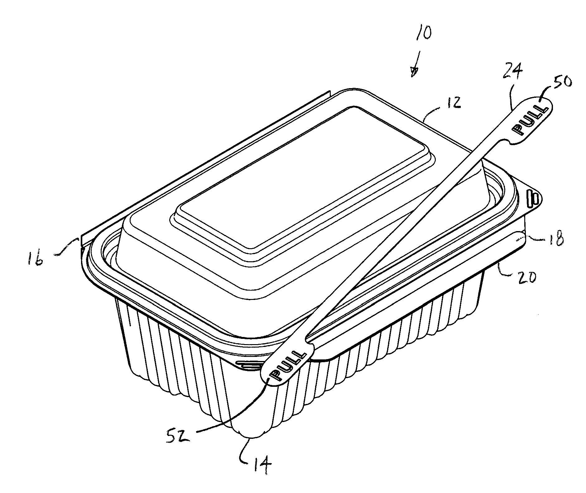 Thermoformed package with tamper evident seal