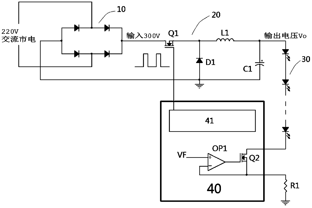 LED (light-emitting diode) backlight driving circuit, backlight module and liquid crystal display device