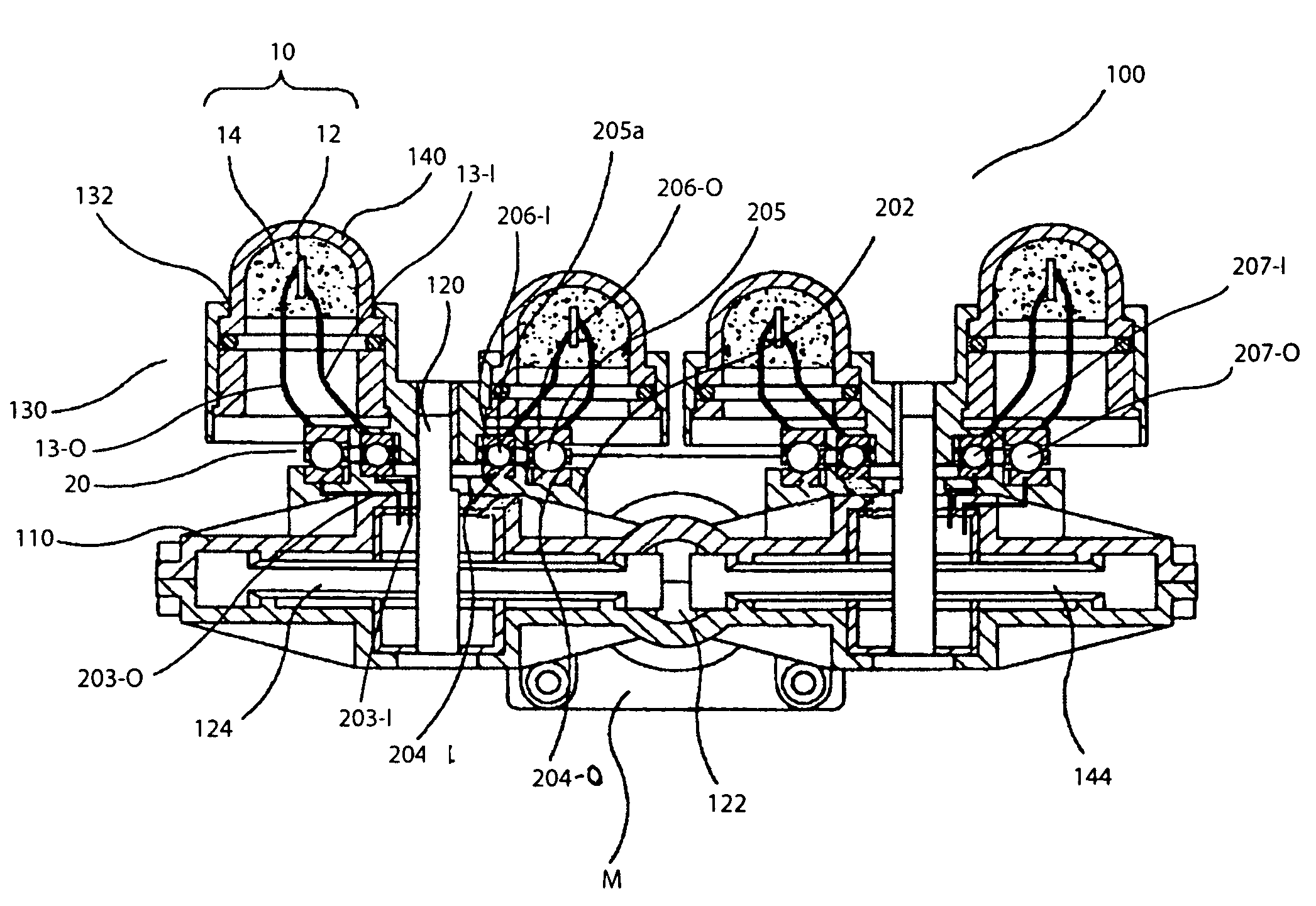 Far infra-red ray and anion emitting thermal rotary massager for decreasing fats in the abdominal region of a human body equipped with rotating electric connectors