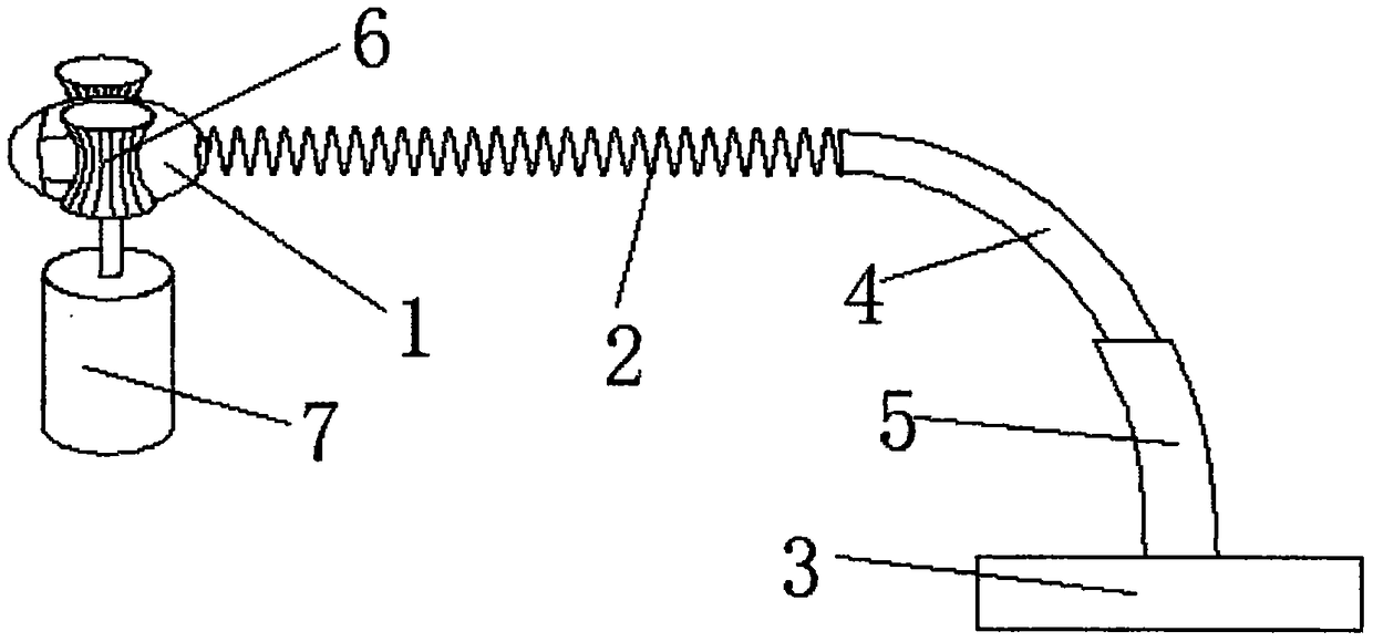 A pig intestine turning over cleaning device