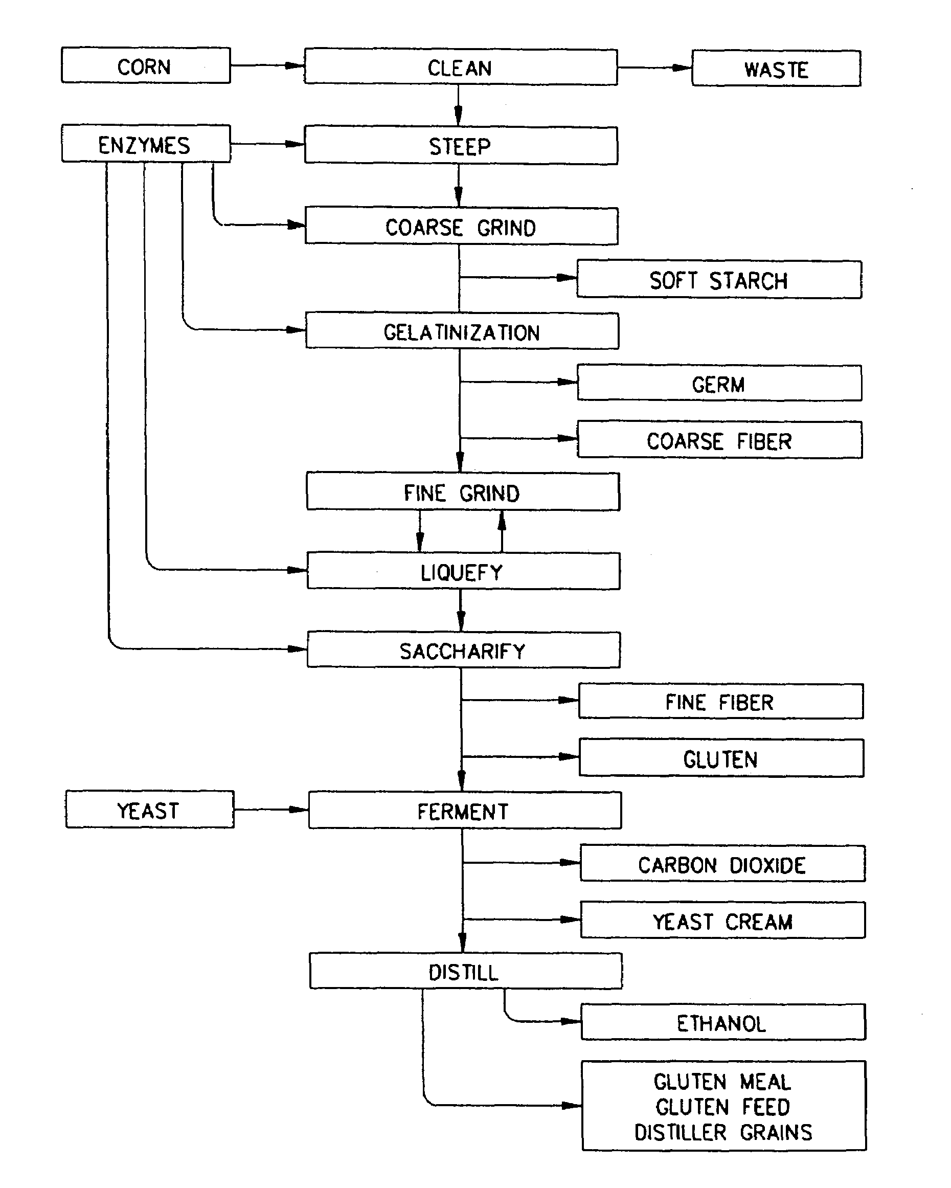 Corn refining process