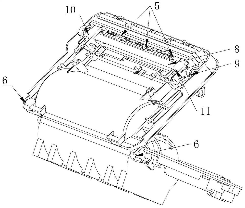 Fixing structure for thermosensitive sheet and thermosensitive printer