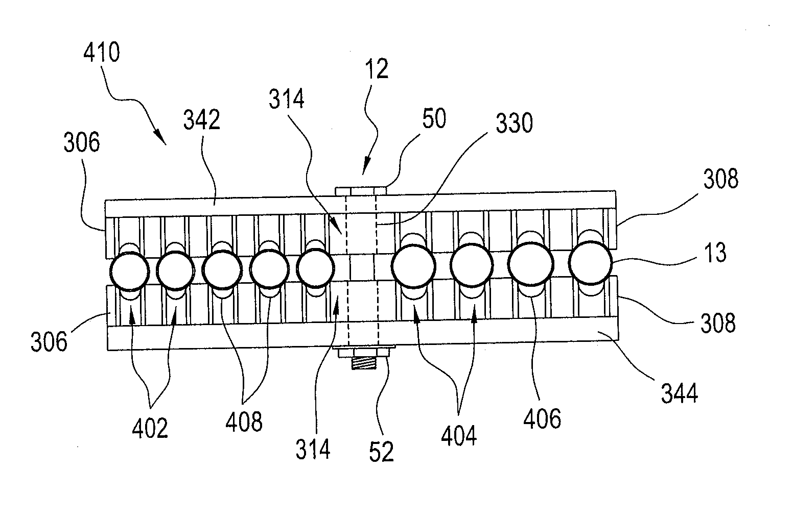 Corrosion reducing minimum contact clamp for supporting and securing tubing