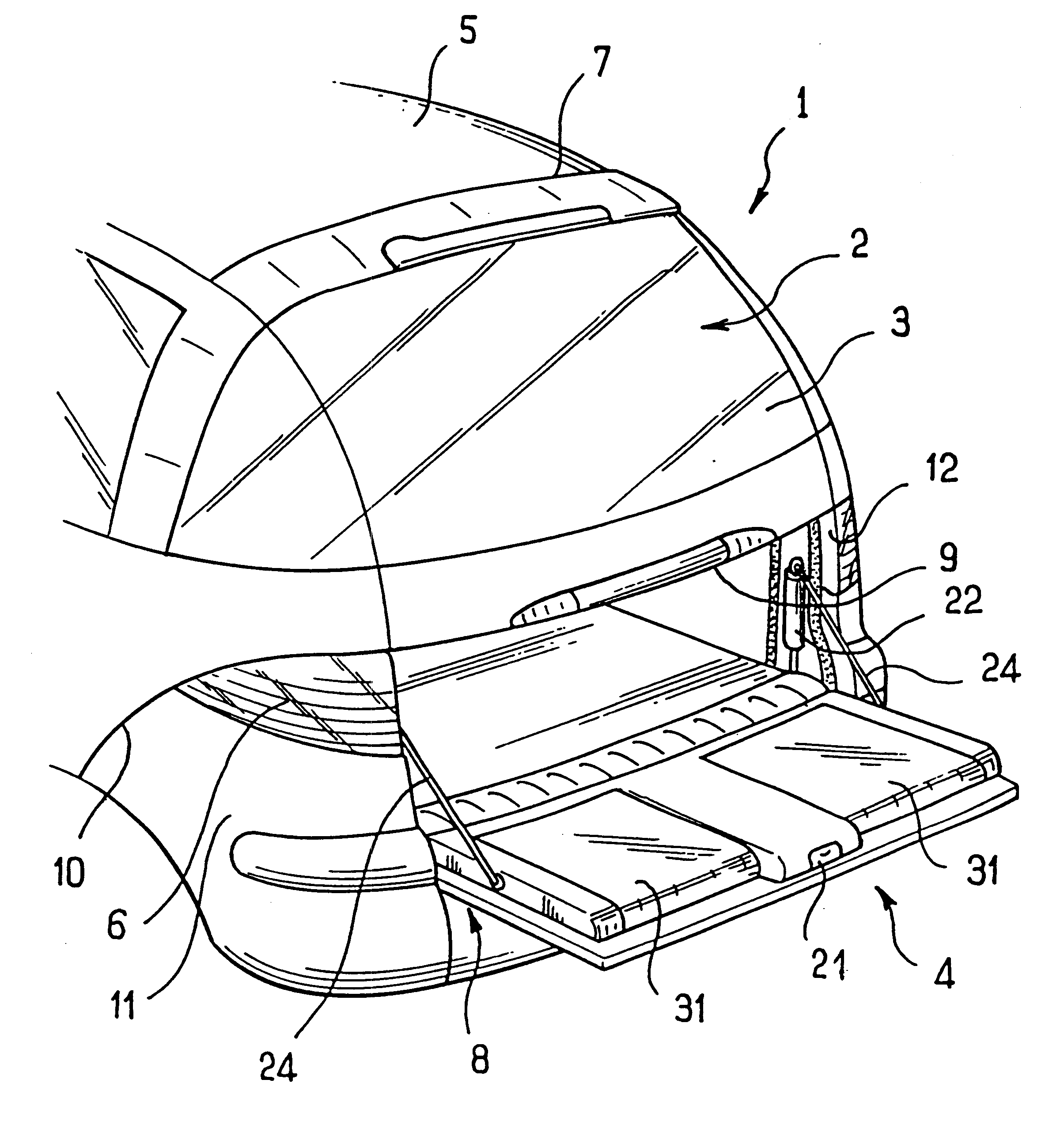 Motor vehicle tailgate mounted to pivot about a horizontal axis in the vicinity of its bottom edge