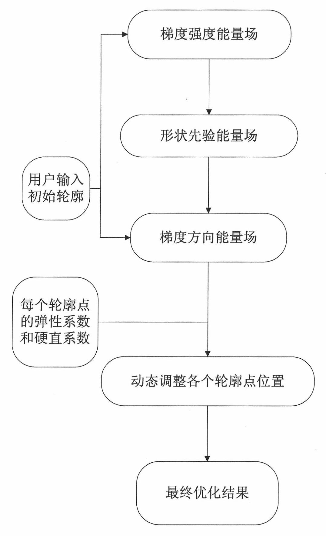 Active contour method based on shape constraint and direction field, and system thereof