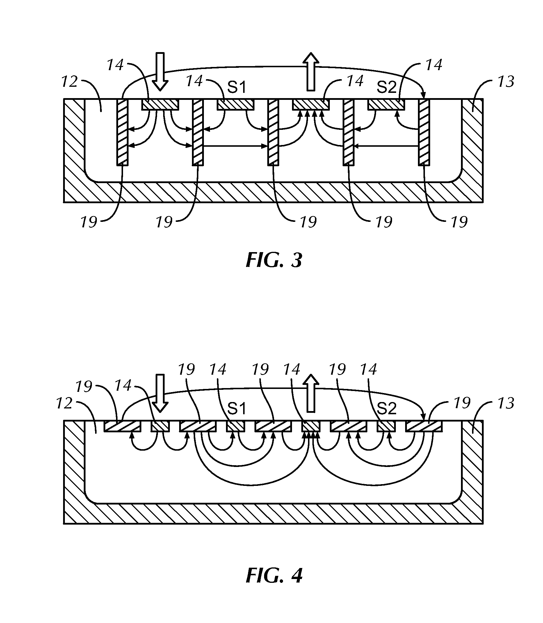 Vertical hall sensors with reduced offset error