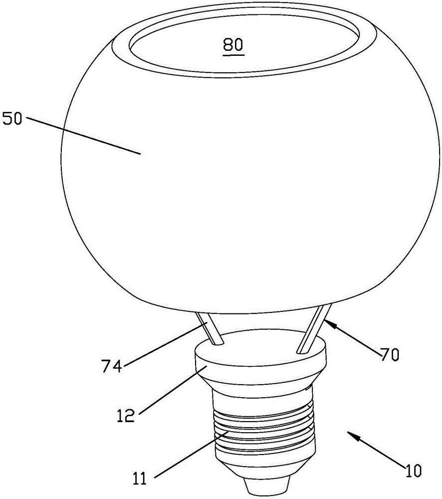 Straight tube type bulb lamp with chimney effect