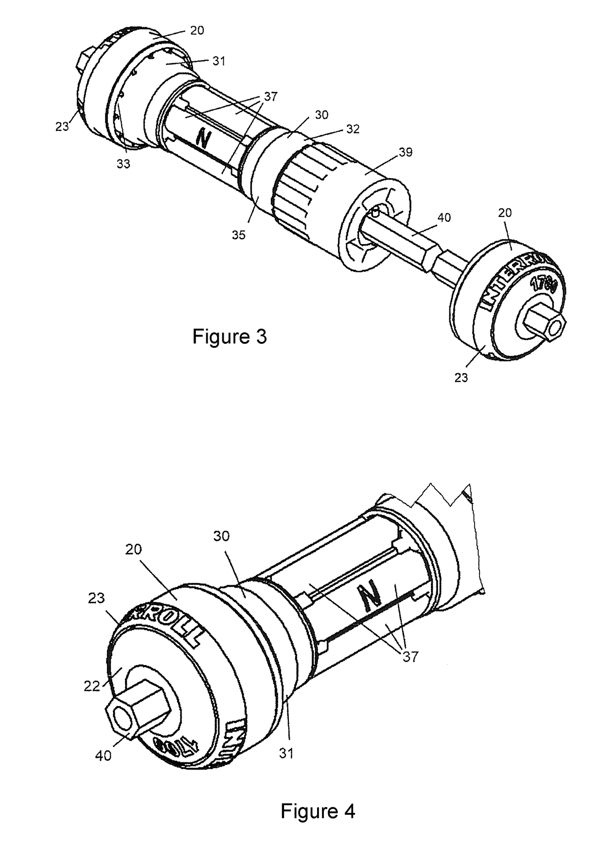 Roller with internal assembly