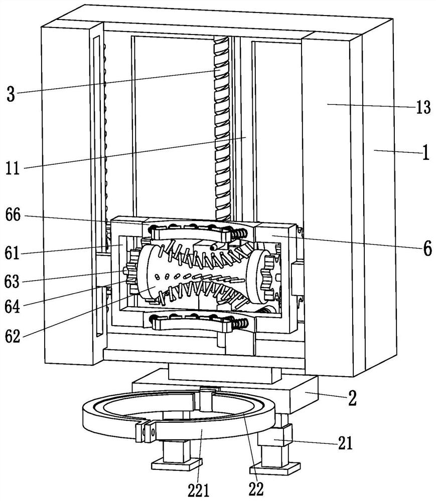 An upright cylindrical landscape lamp cleaning machine