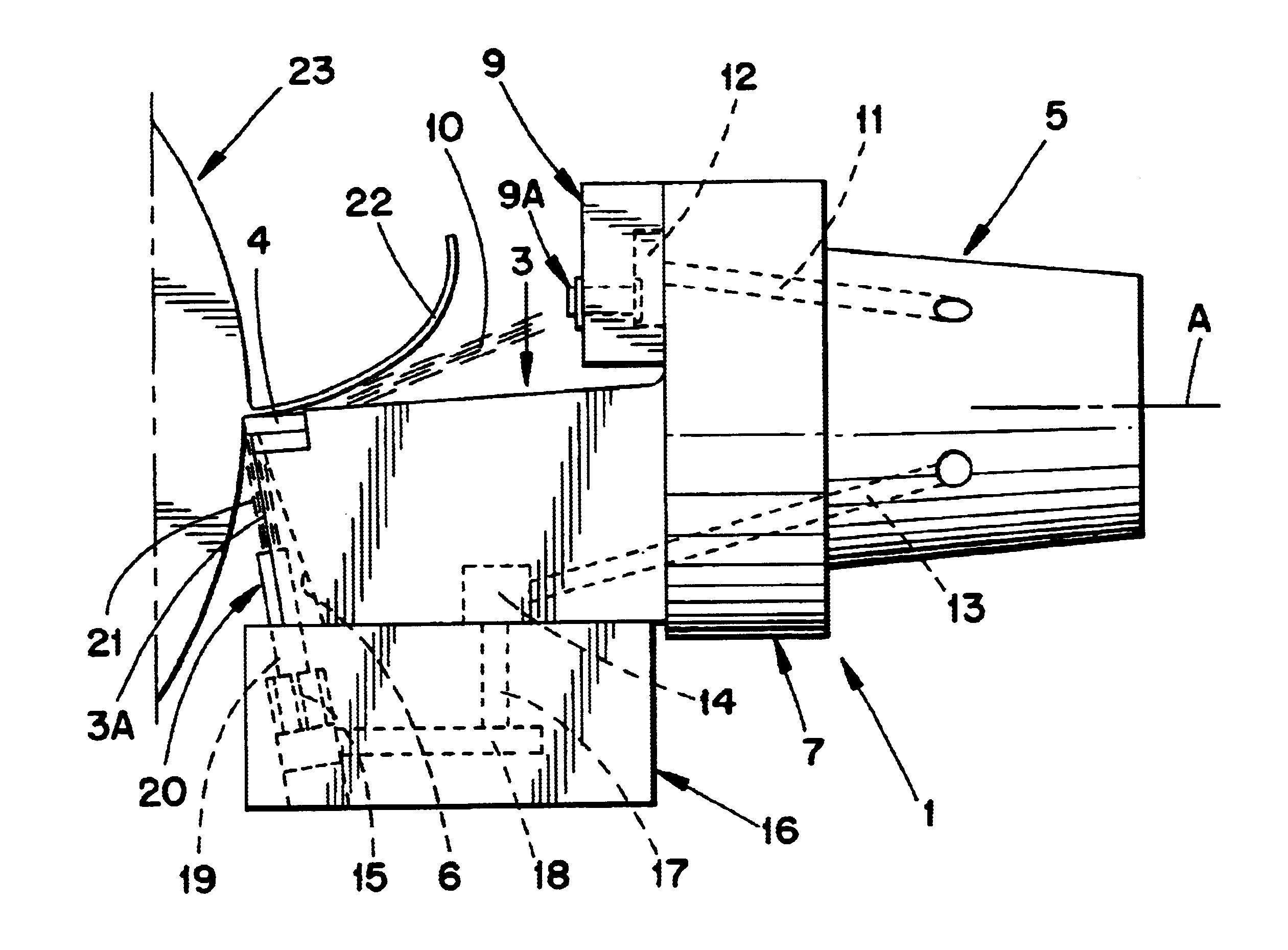 Chip removing machining of a workpiece while applying high pressure cooling liquid