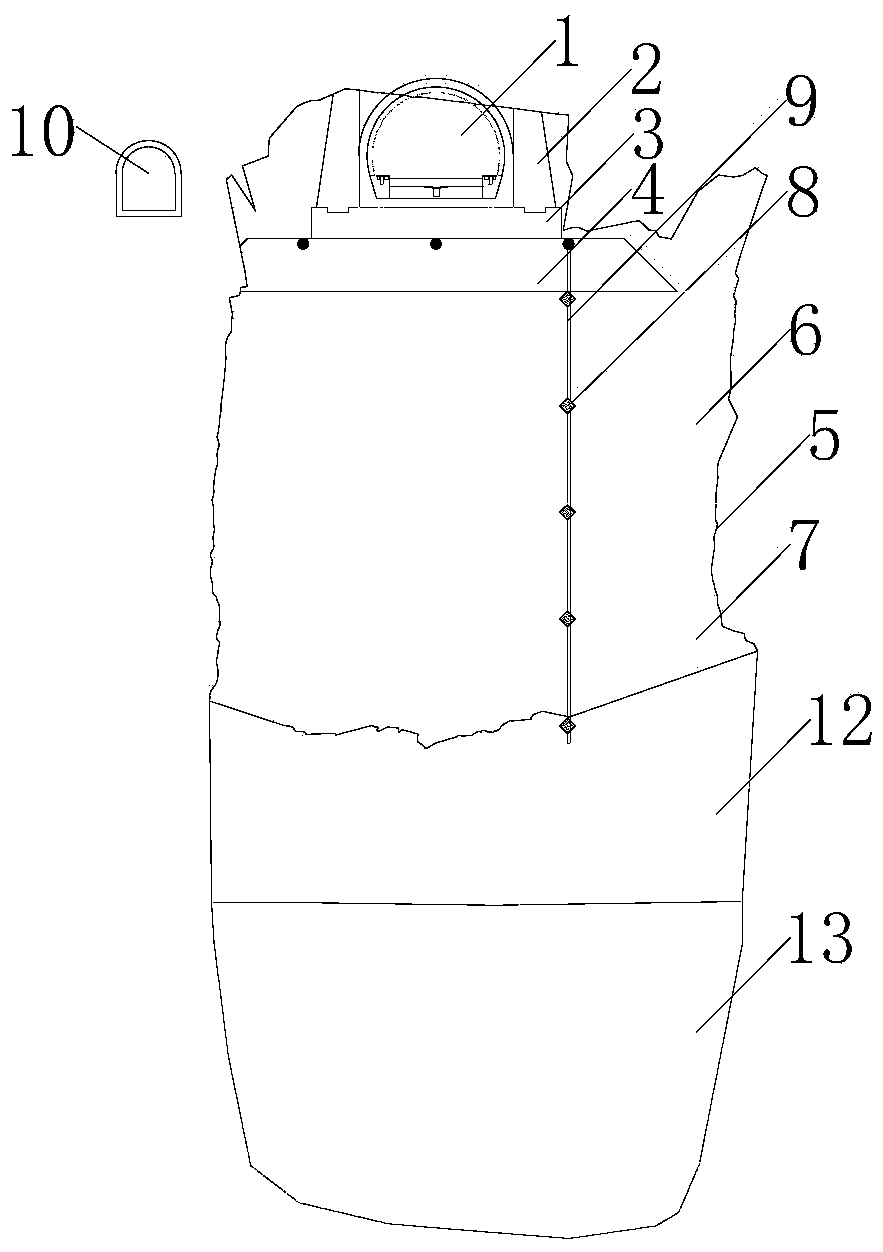 A construction method for backfilling treatment of high-level tunnels passing through giant dissolved cavities