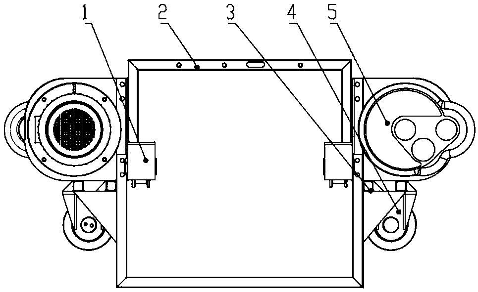 Encircled single-beam operation crane carriage and application method