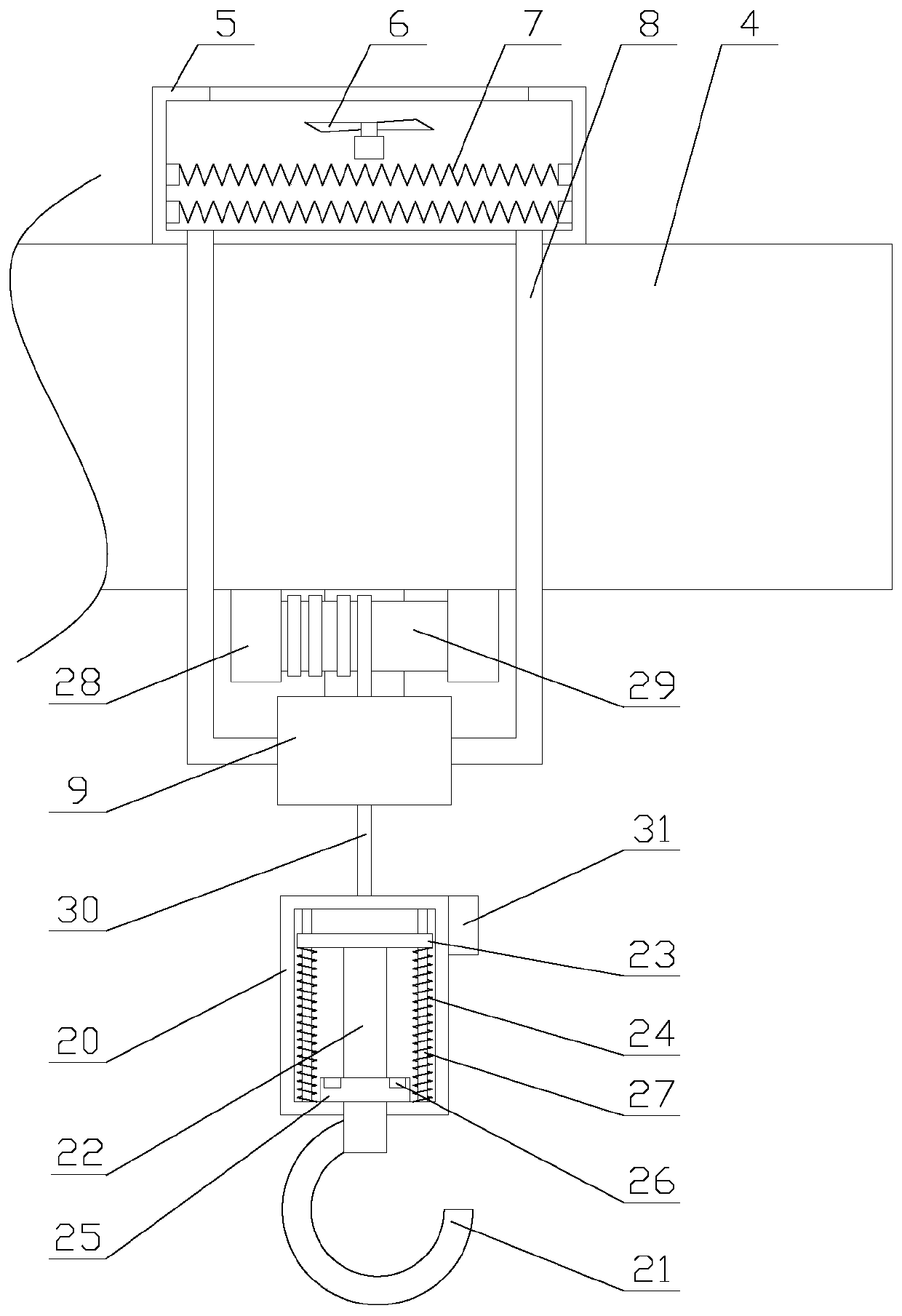 A safe hoisting device with anti-freezing function for building construction