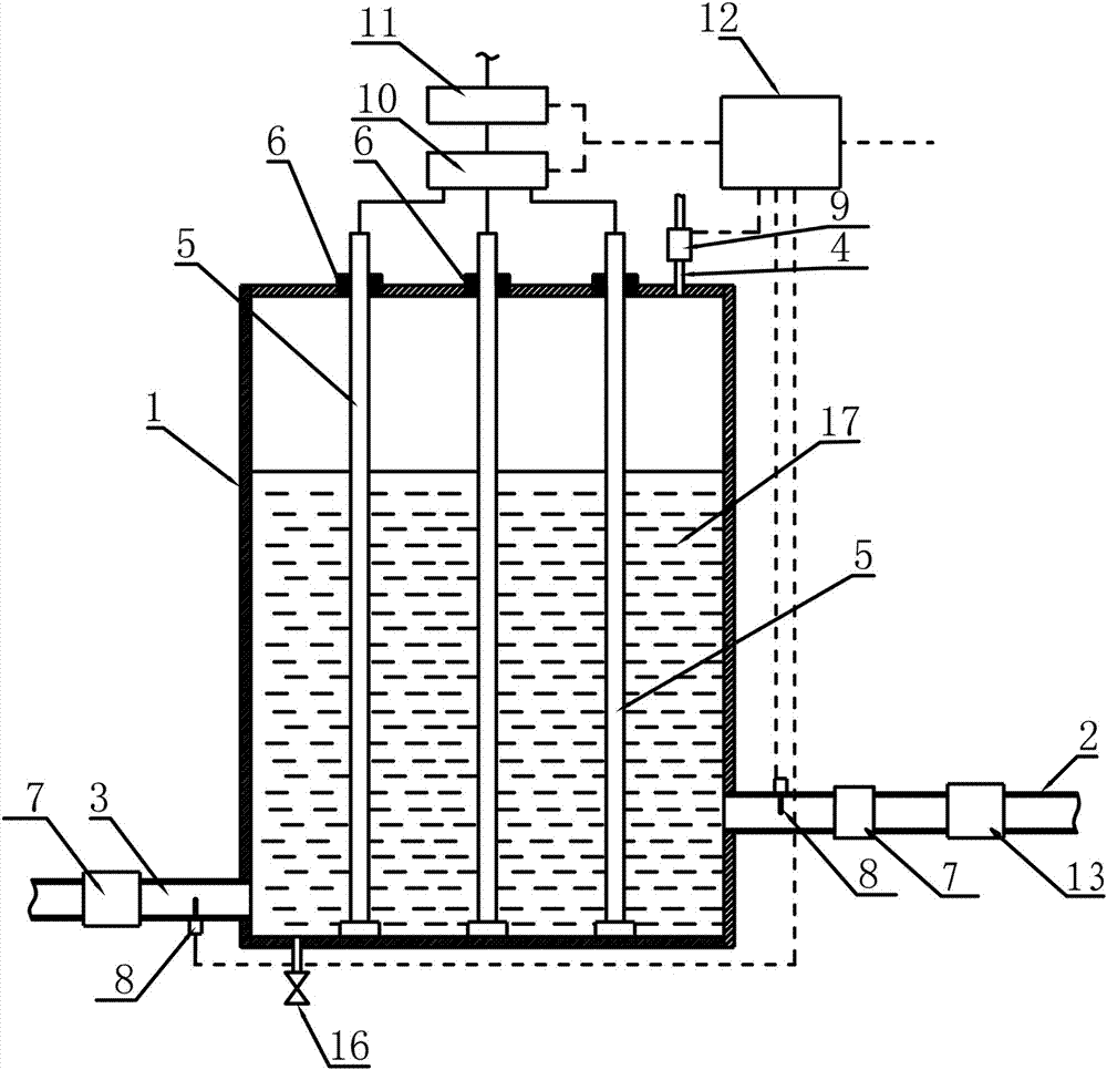 Pneumatic current control electric heating system