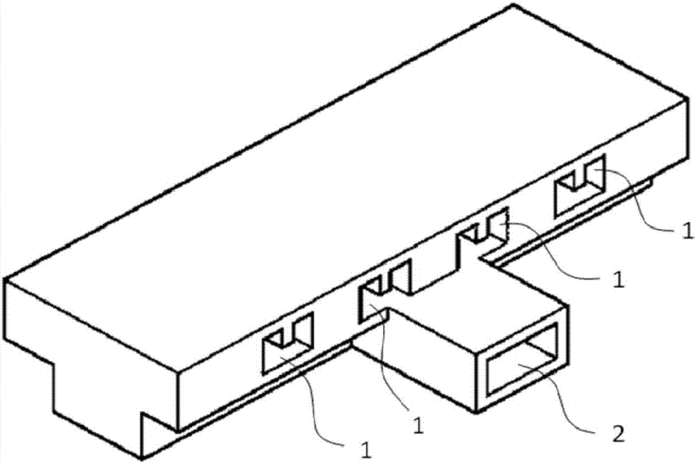 Ridge waveguide series feed network