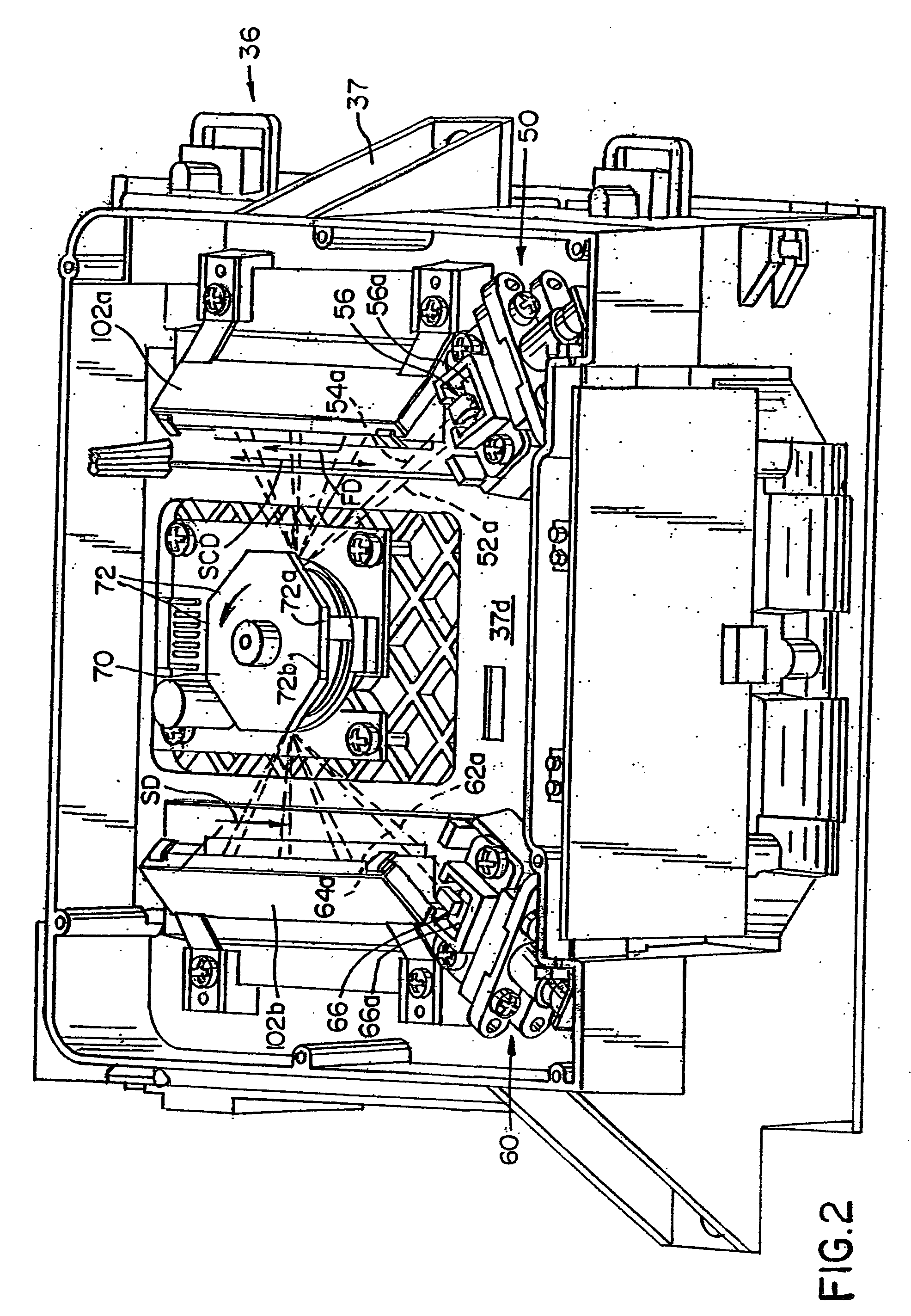 Laser scanning unit including a shield