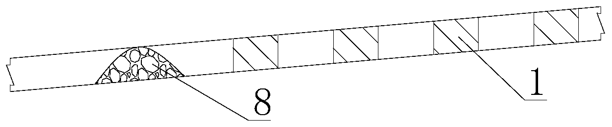 Continuous slitting bag-filling room-and-pillar method back-mining pillar method in empty area