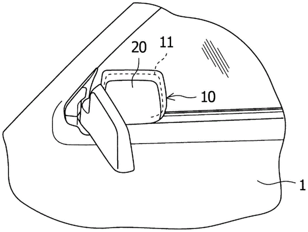 Vehicle door rear mirror installation structure