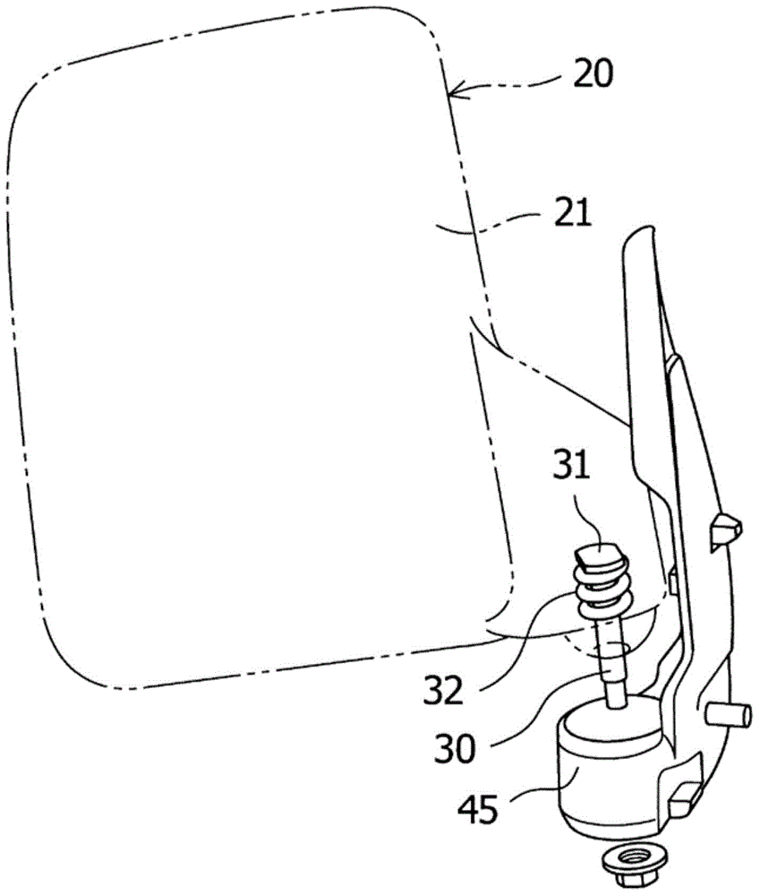 Vehicle door rear mirror installation structure