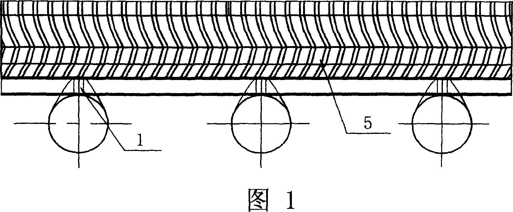 Floating pipe type falling water noise reducing support frame