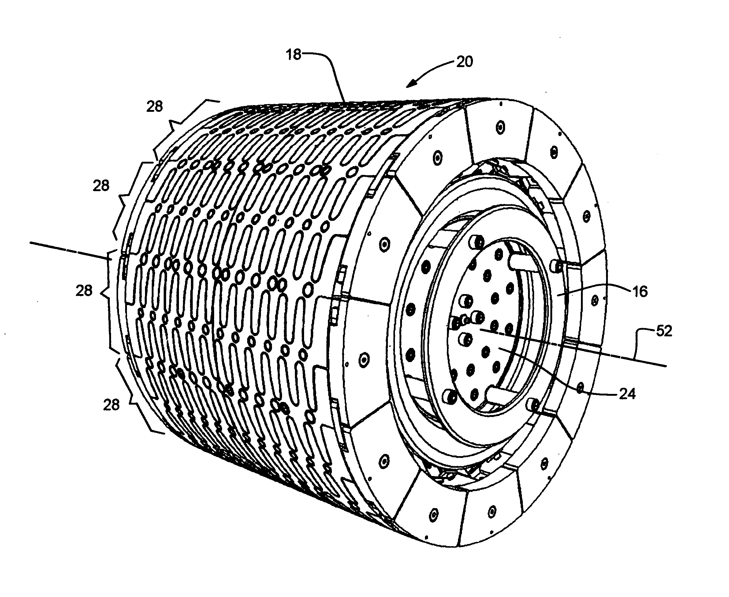 Transfer ring or drum apparatus having adjustable circumference