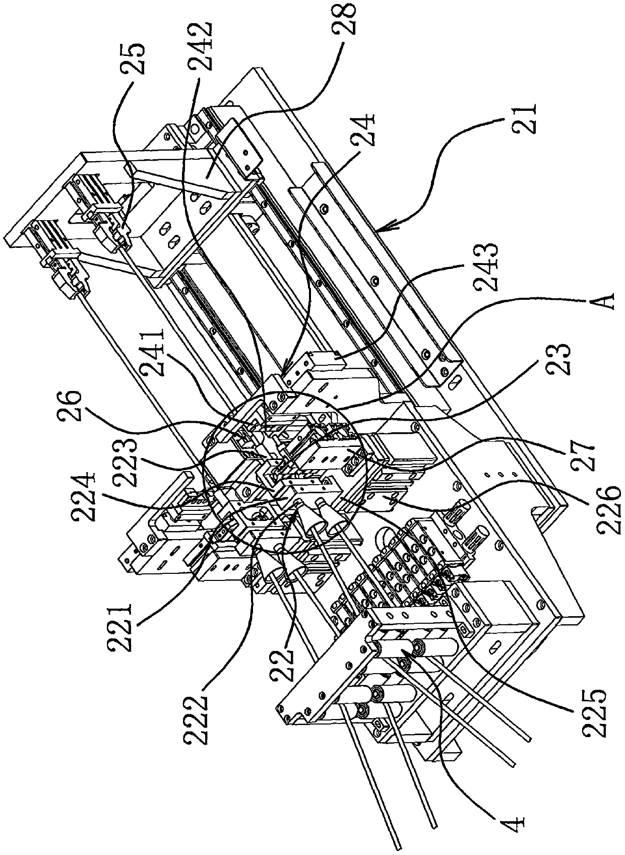 Catheter feeding device of puncture needle assembling machine