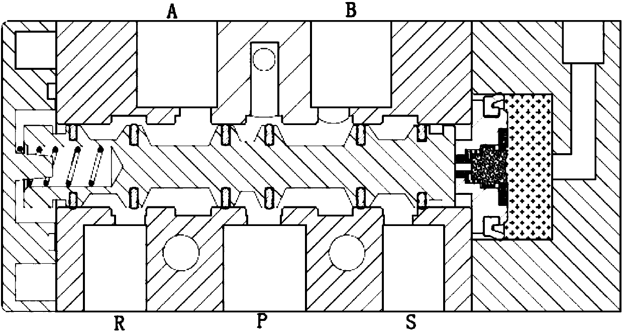 Electromagnetic operation valve with multi-section combined valve element structure