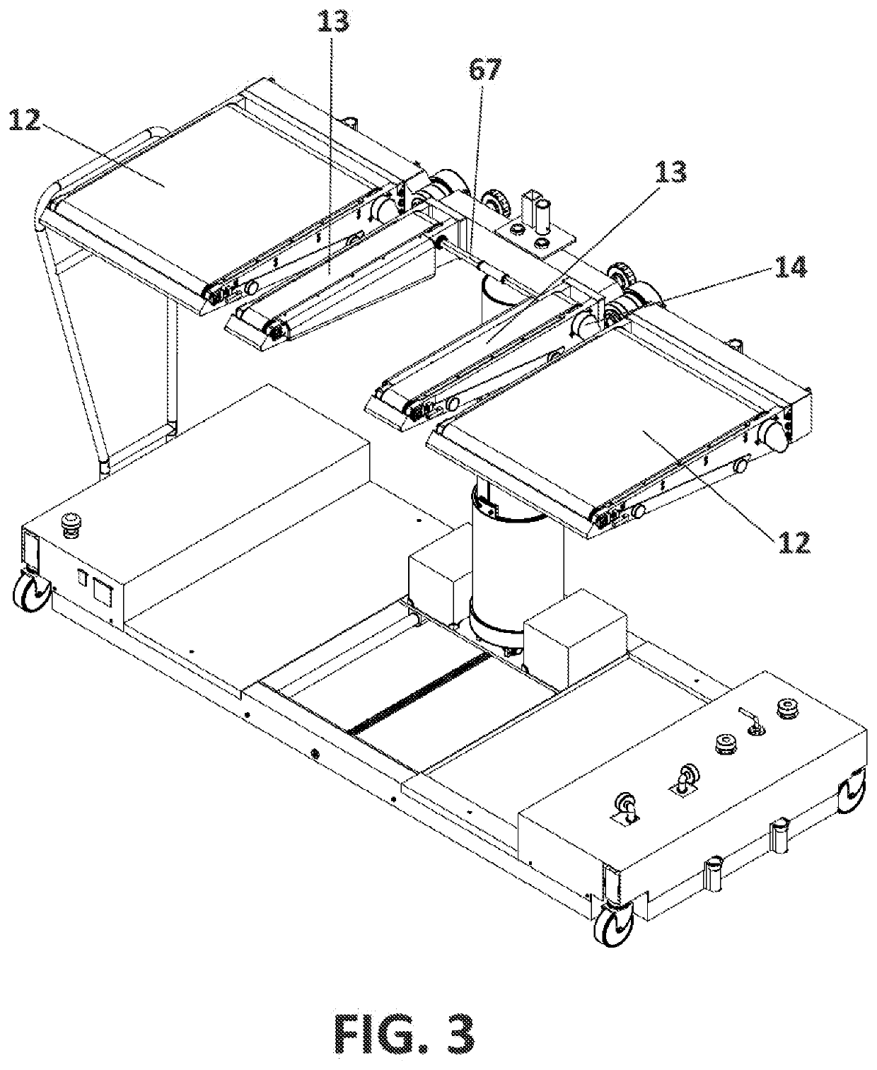 Stretcher for people with reduced mobility