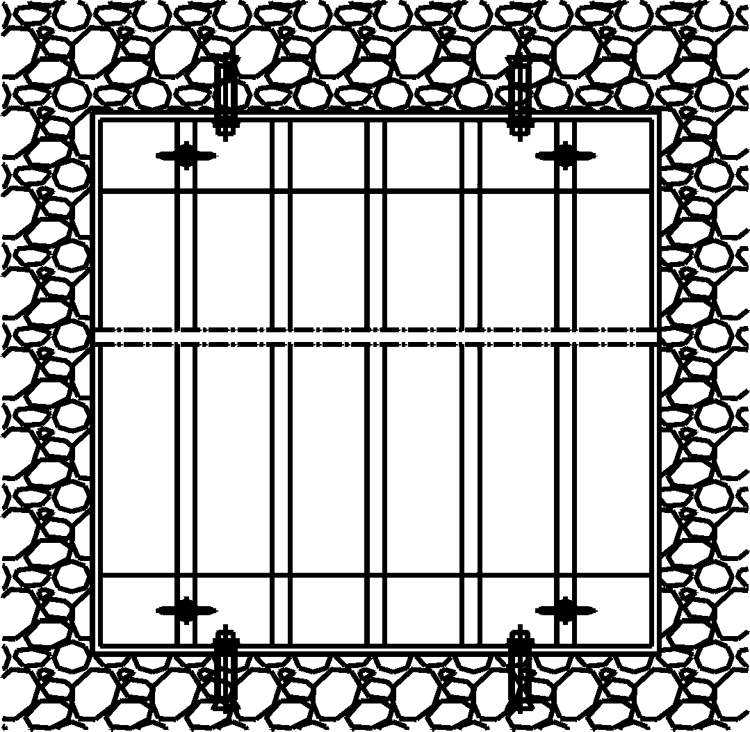 Triangle mesh water treatment flocculation reaction pool